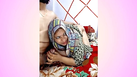Horny amateur Indian wife and her husband share a threesome