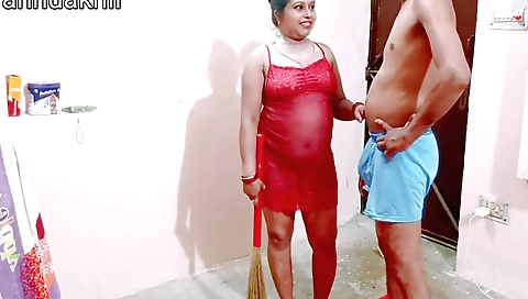 Indian stepmom with a big ass has anal fun with a stranger