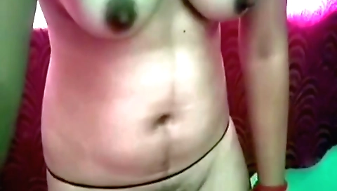 Big tits brunette with hairy pussy is in the hostel