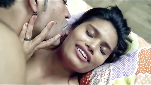 Hot brunette girl with a nice ass makes her lover happy
