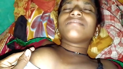 My brunette friend fucks her cunny with her huge cock