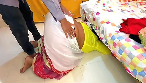 Amateur babe in a sexy lingerie giving a nice blowjob