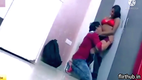 Latiny hindi girl doctor's office goes in bathroom