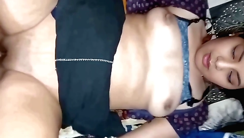 Indian girl is fucked on the bed by her stepbrother