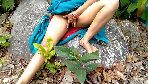 I'm on a walk in forest and getting fucked in the forest