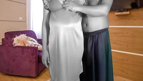 Hot indian girl is having fun with a big and hard cock