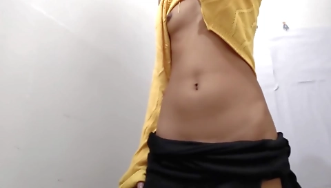 Indian solo girl in sexy bikini making a homemade video