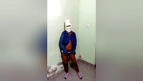 Indian solo girl is wearing a bikini in a public place